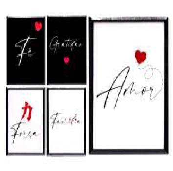 Quadro Dec. Frases Plast 15x20cm Ref.9811 Mult Mix