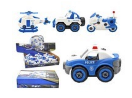 Brinquedo Veiculo Policia Monta E Des Mt2646 Mult Mix