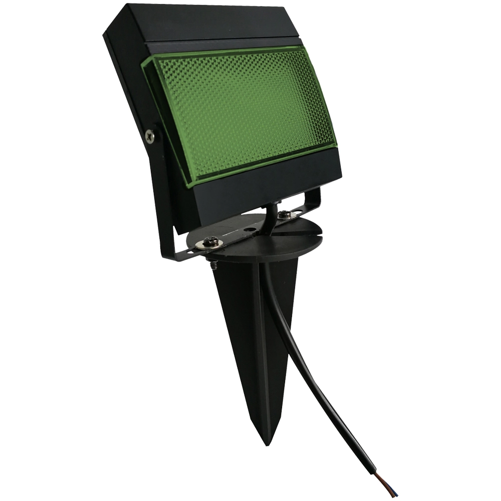 Refletor Led Com Estaca Espeto De Jardim Luz Verde 10w Ip65 Bivolt