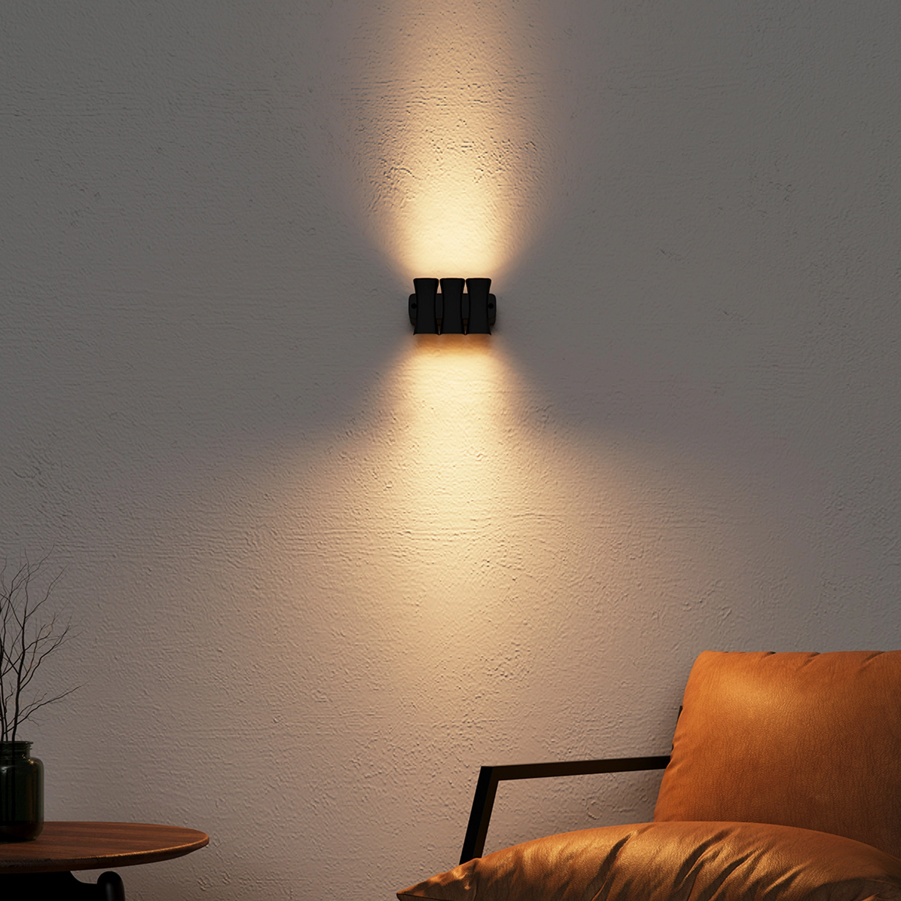 Arandela de Parede Interna Com LED IP20 ECO3122 Inspire Preta Bivolt