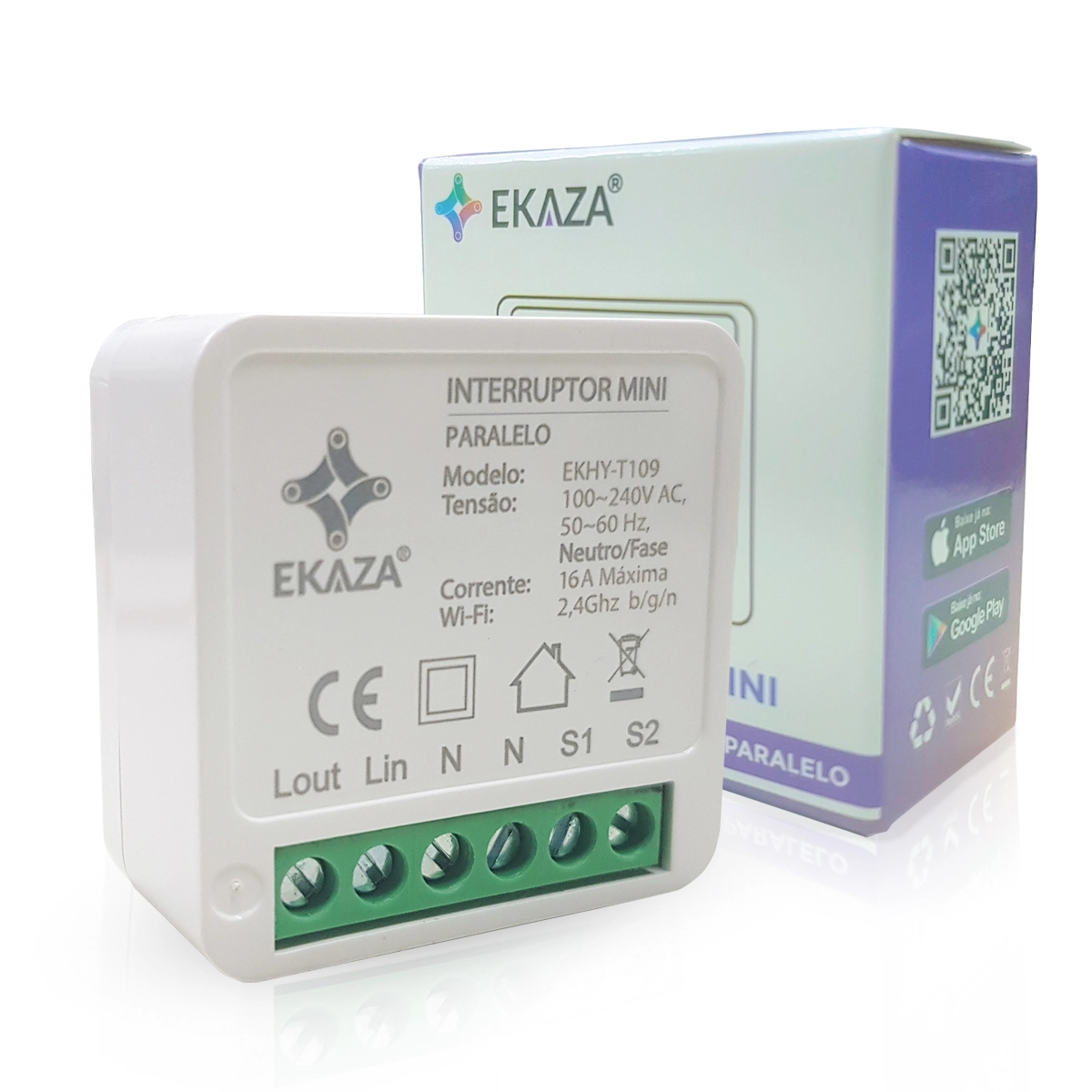 Interruptor Mini Inteligente Paralelo 1ch 10a Alexa Google