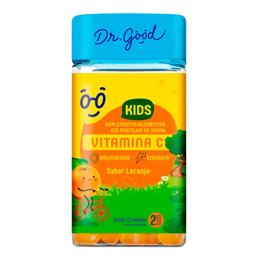 Suplemento Alimentar Dr Good Vitamina C Kids Sabor Laranja 120 Gomas