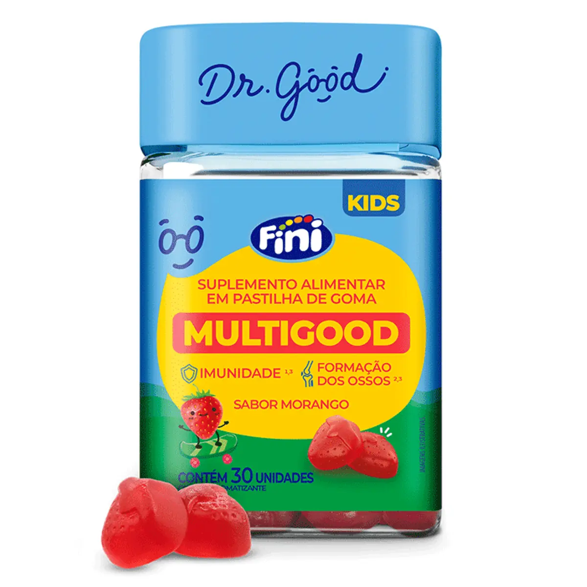 Multigood Kids Suplemento Em Gomas Morango C/30 Dr good