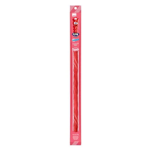 Bala De Gel Fini Tubes Gigante Morango 27g