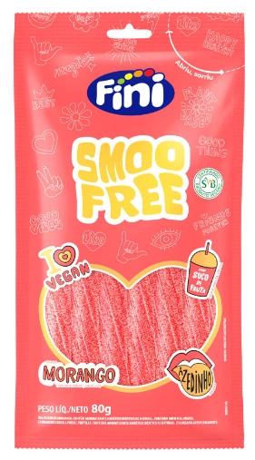 Balas De Gel Fini Tubes Citric Smoofree 80g Mor