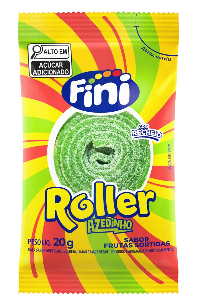Bala De Gelatina Fini Roller Frutas Sortidas Citricas 20g