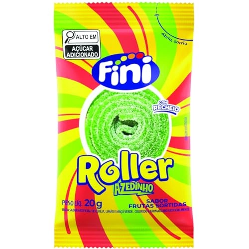 Bala Gelatina Fini 20g Roller Frutas Citrica