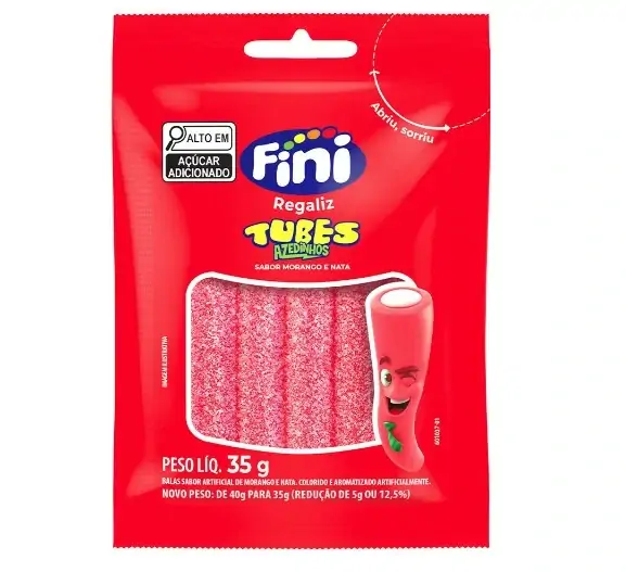 Bala Fini Tubes Morango Citr 35g