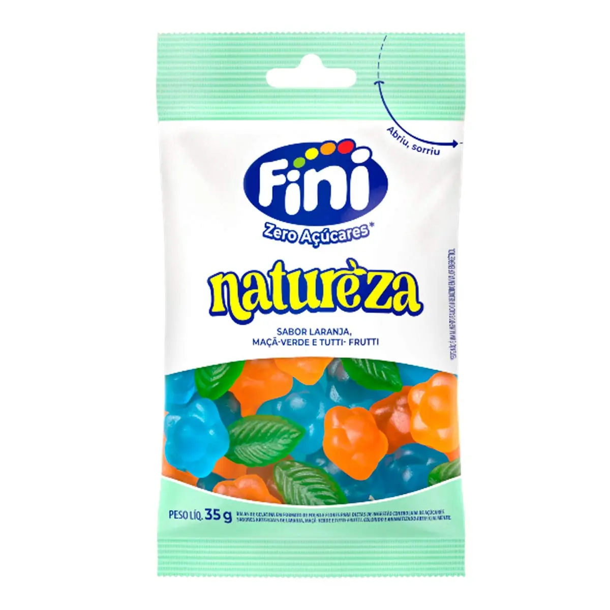 Bala Fini Zero Açúcares Natureza 35g