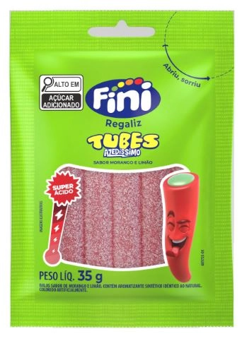 Bala Fini Tubes Morango 35gr