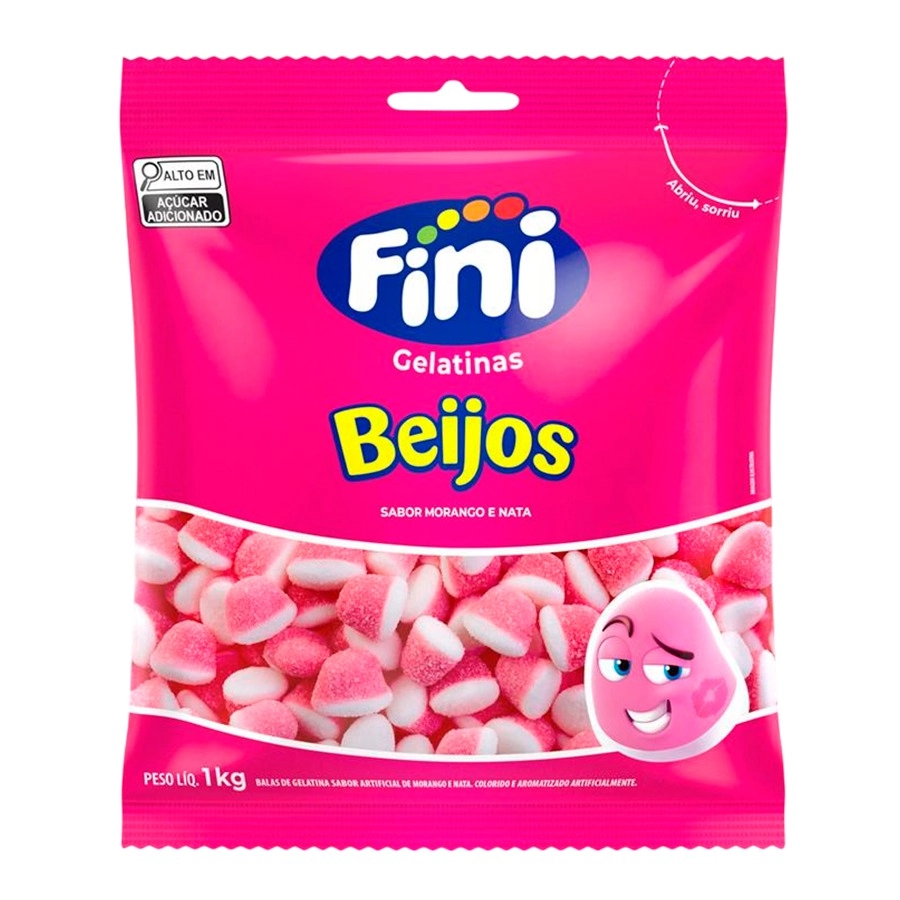 Goma Beijos De Morango 1kg Sanchez