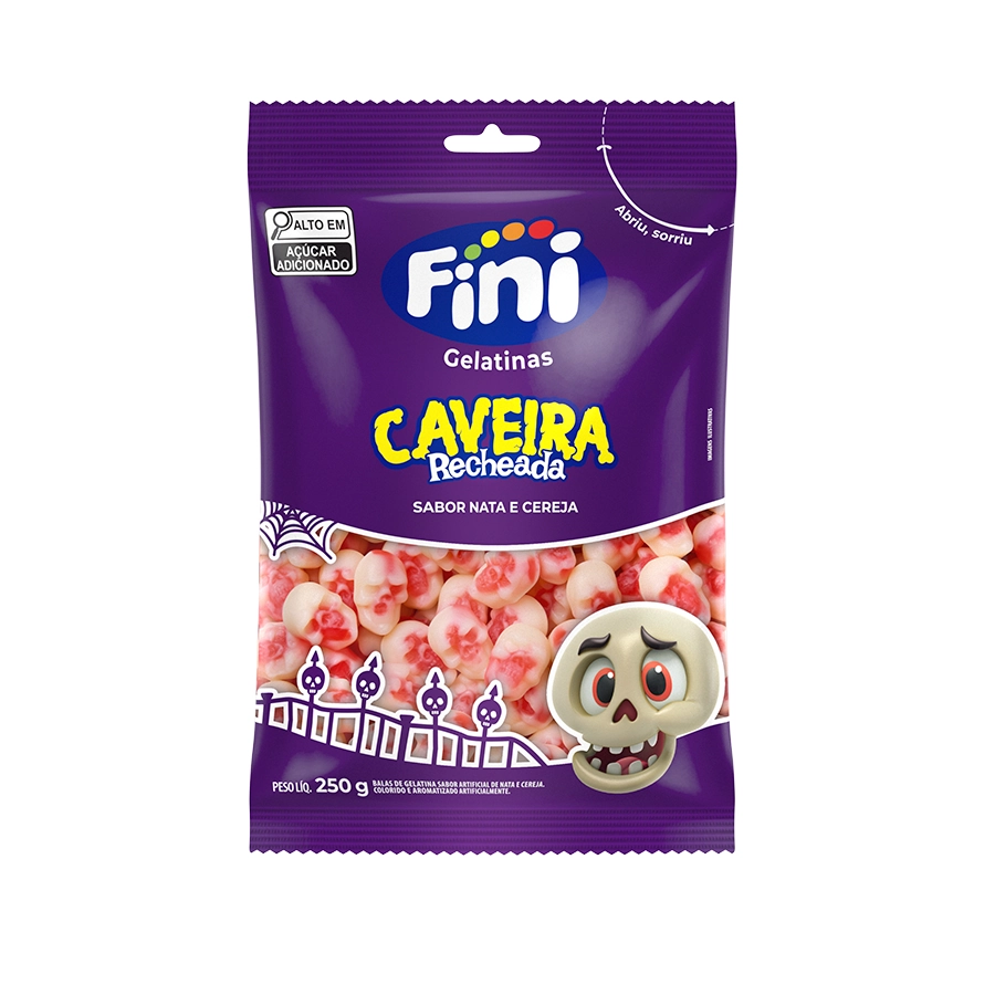 Bala De Gel Fini 80g Caveira Recheada