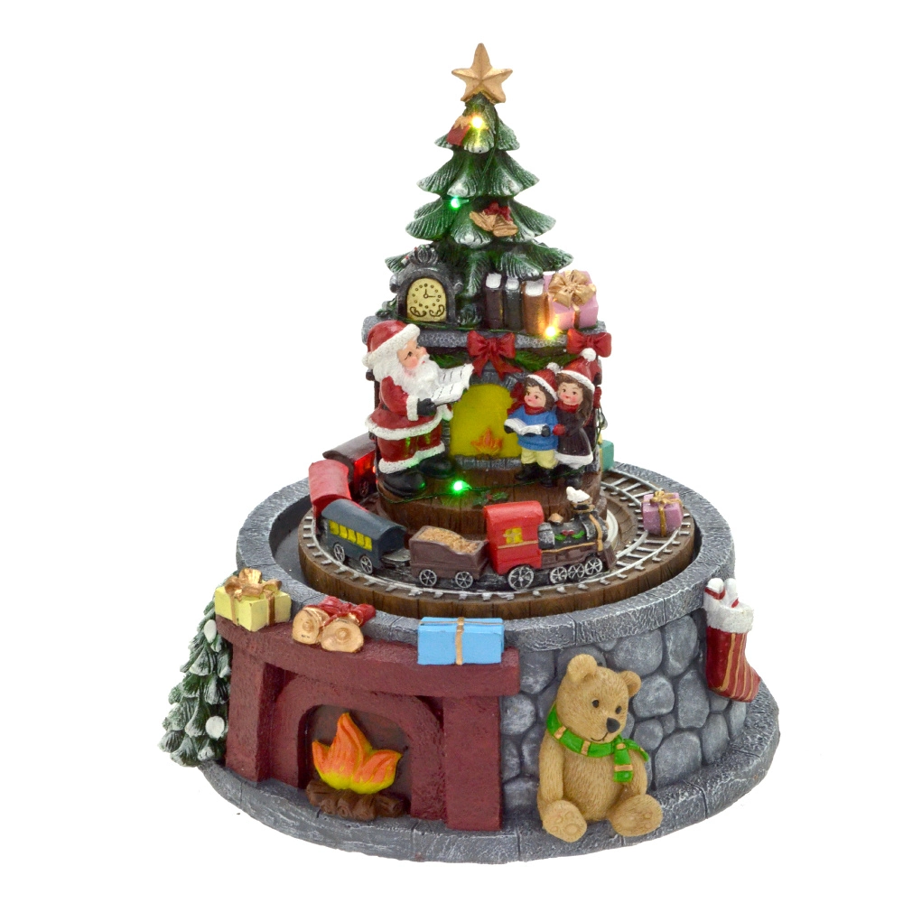 Enfeite Natal Cenario Luz Som Movimento 185 060 Mabruk