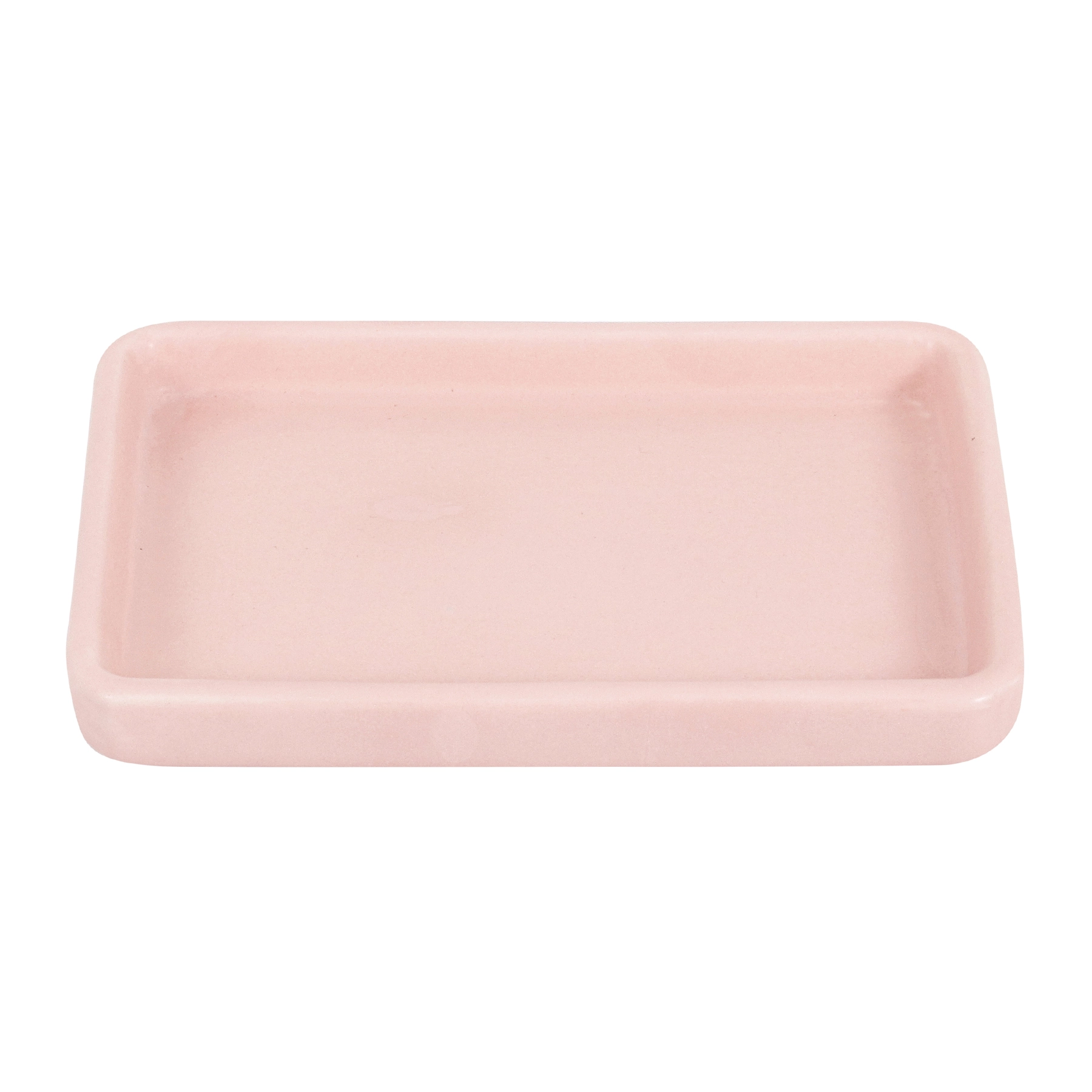 Bandeja Para Banheiro Cerâmica Rosa Espressione
