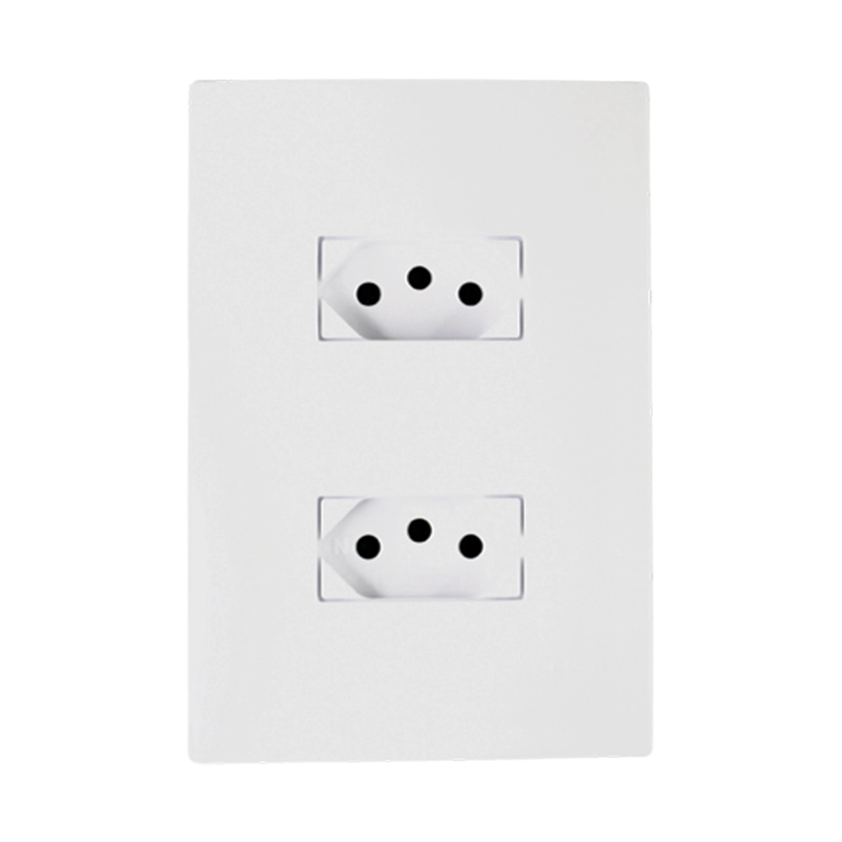 Tomada Elétrica Dupla Branca 10a Completa Linha I9 - Ilumi
