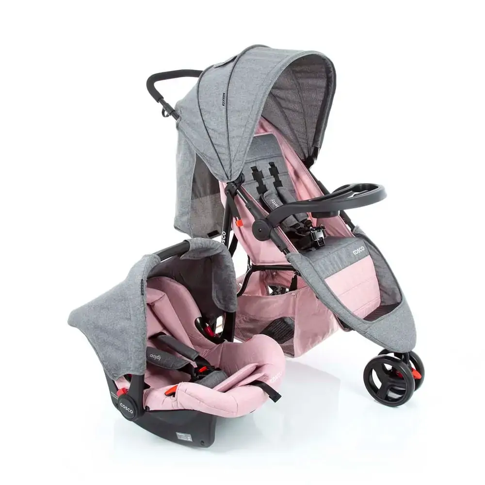 Travel System Jetty Duo Cosco Rosa Mescla