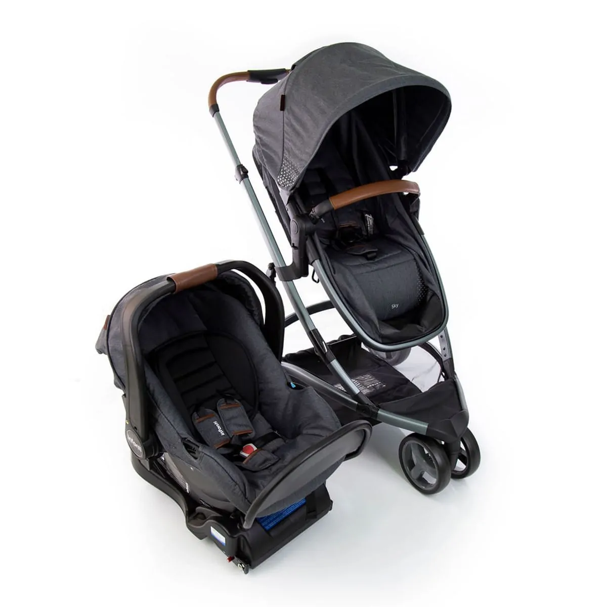 Travel System Sky Trio Infanti - Grey Vintage