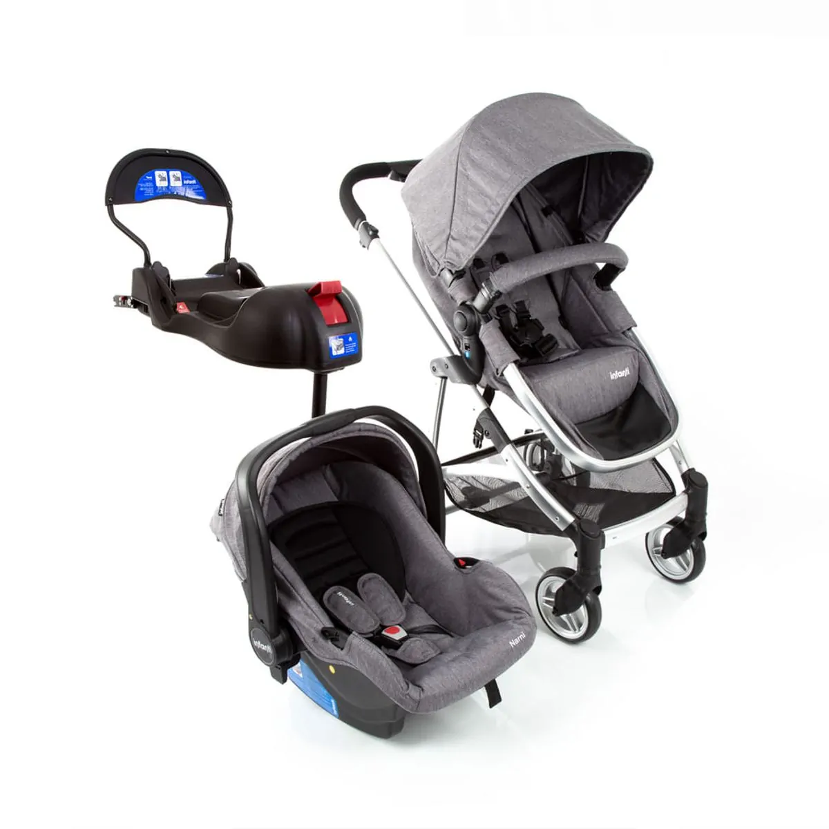 Travel System Epic Lite Trio Infanti Grey Steel