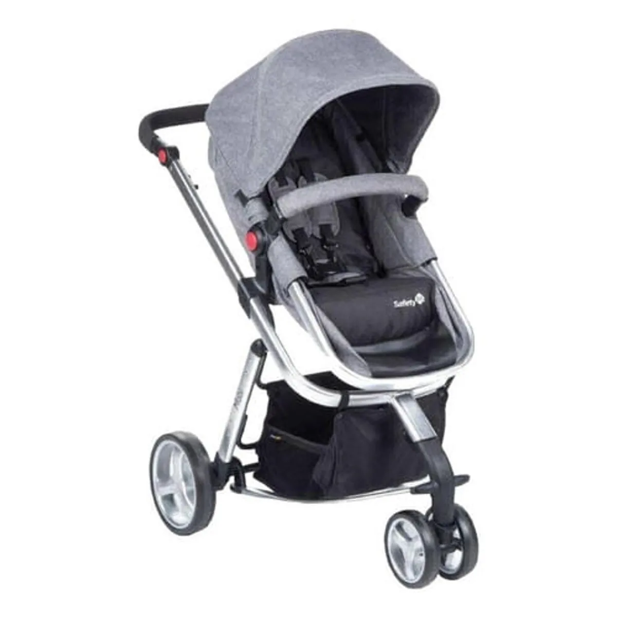 Travel System Mobi Safety 1St Grey Denim Silver