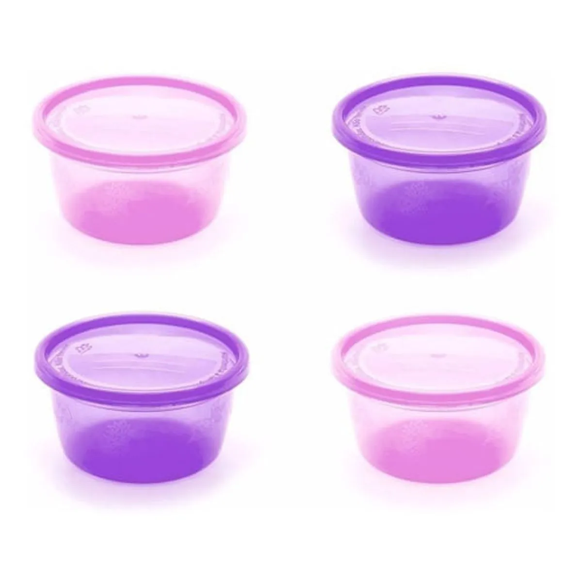 Kit 4 Potes Infantis Multiuso 236ml Infanti Rosa e Roxo