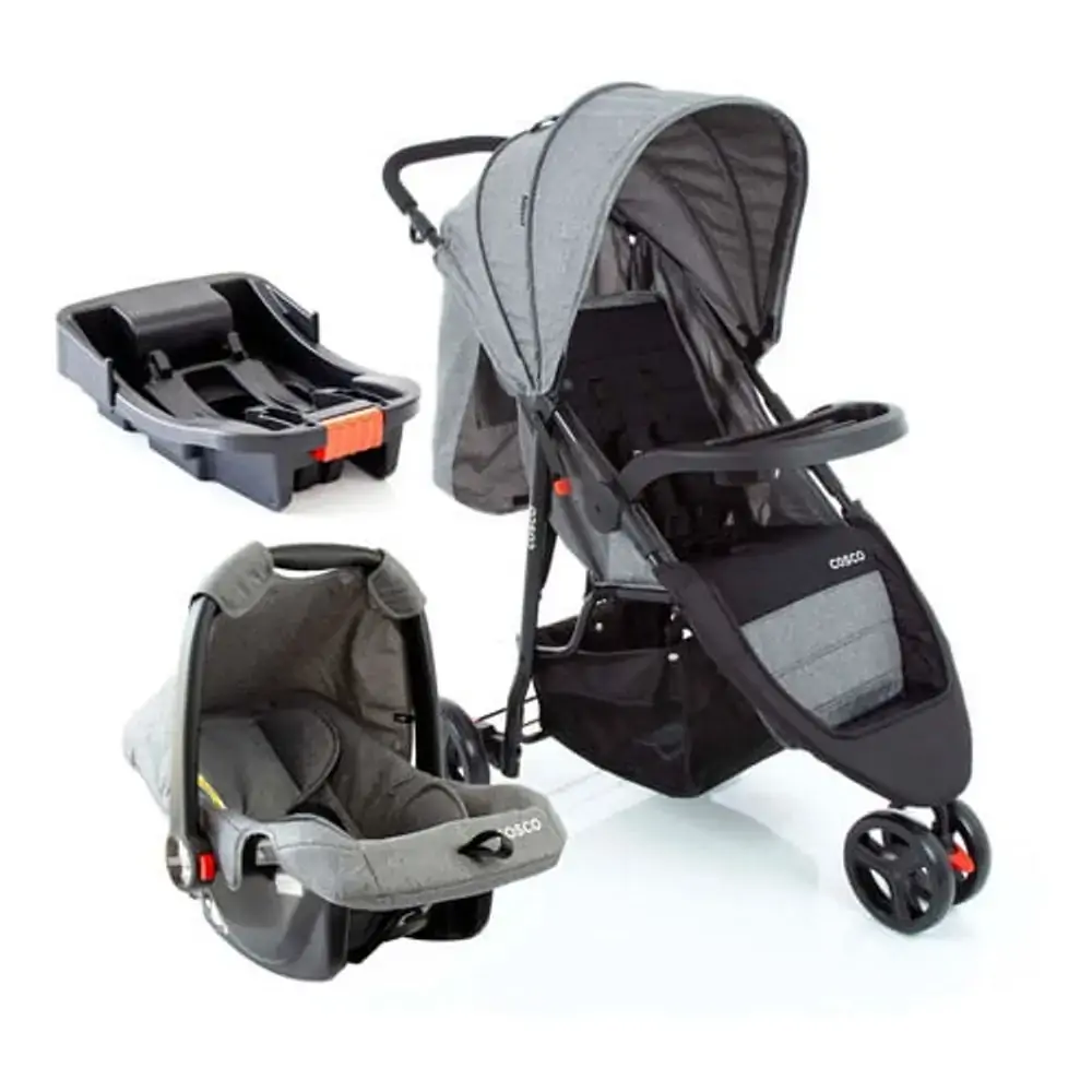 Travel System Jetty 3.0 Trio Cosco - Cinza Mescla