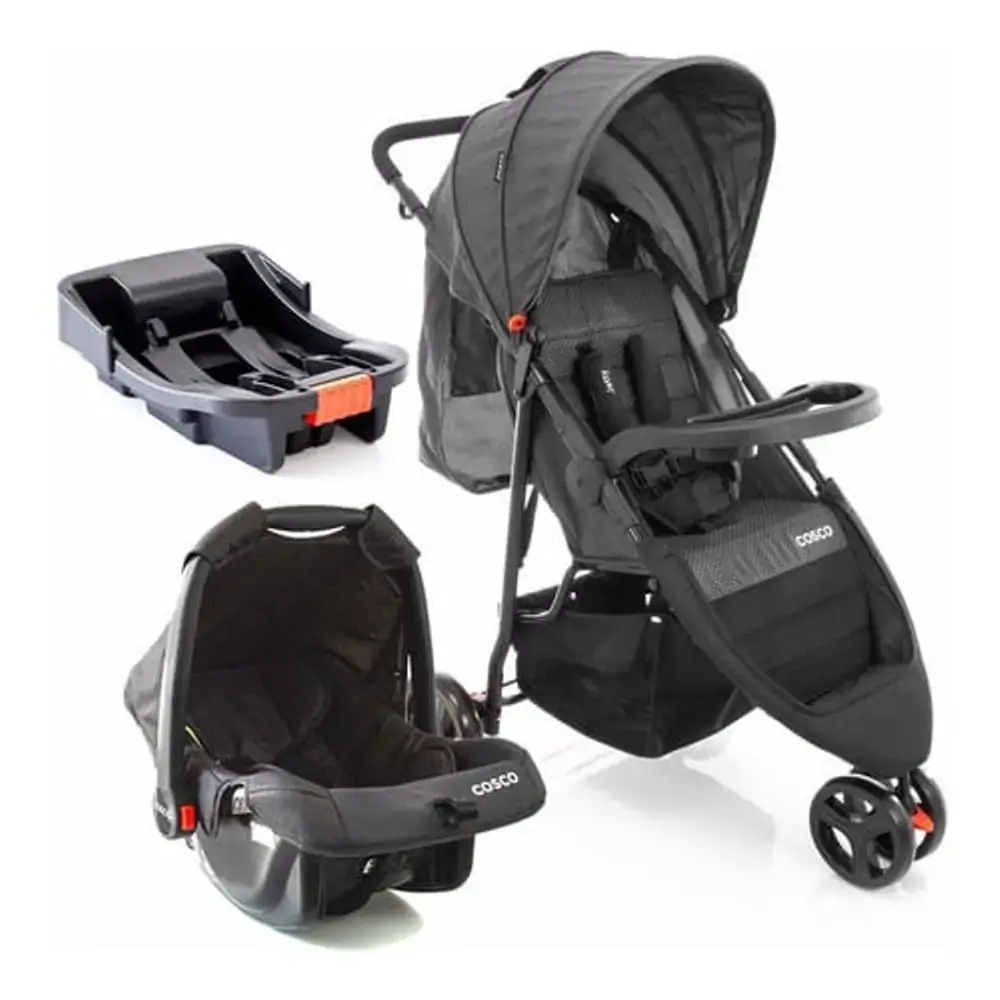 Travel System Jetty 3.0 Trio Cosco - Preto Mescla