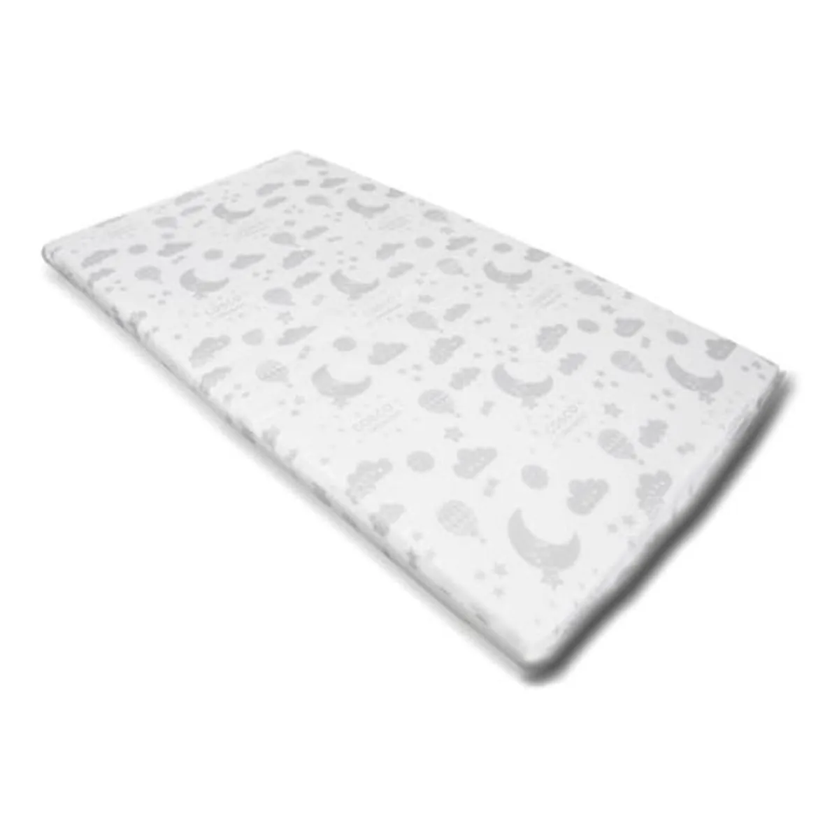 Colchonete para Berço TAM 1 (88x52x4) Cosco - Branco Estampado