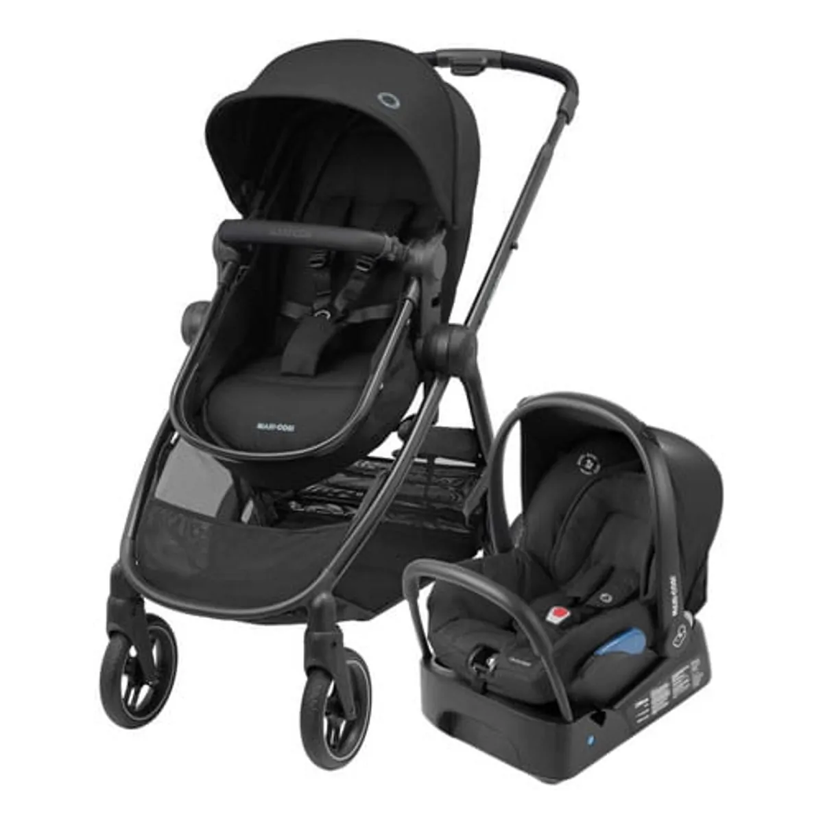 Carrinho de Bebê com Bebê Conforto Travel System Anna³ Trio Maxi-Cosi Essential Black