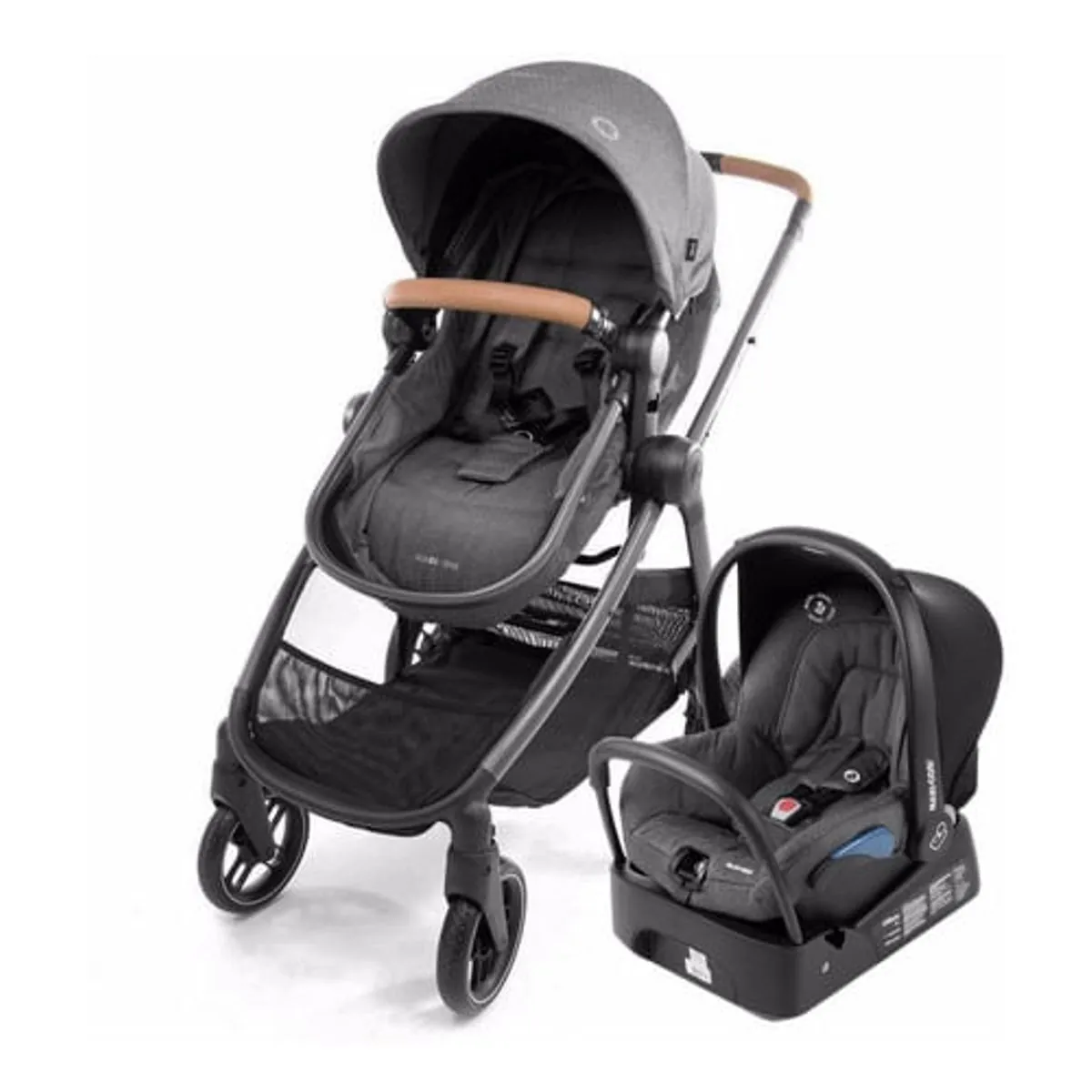 Carrinho de Bebê com Bebê Conforto Travel System Anna³ Trio Maxi-Cosi Sparkilng Grey