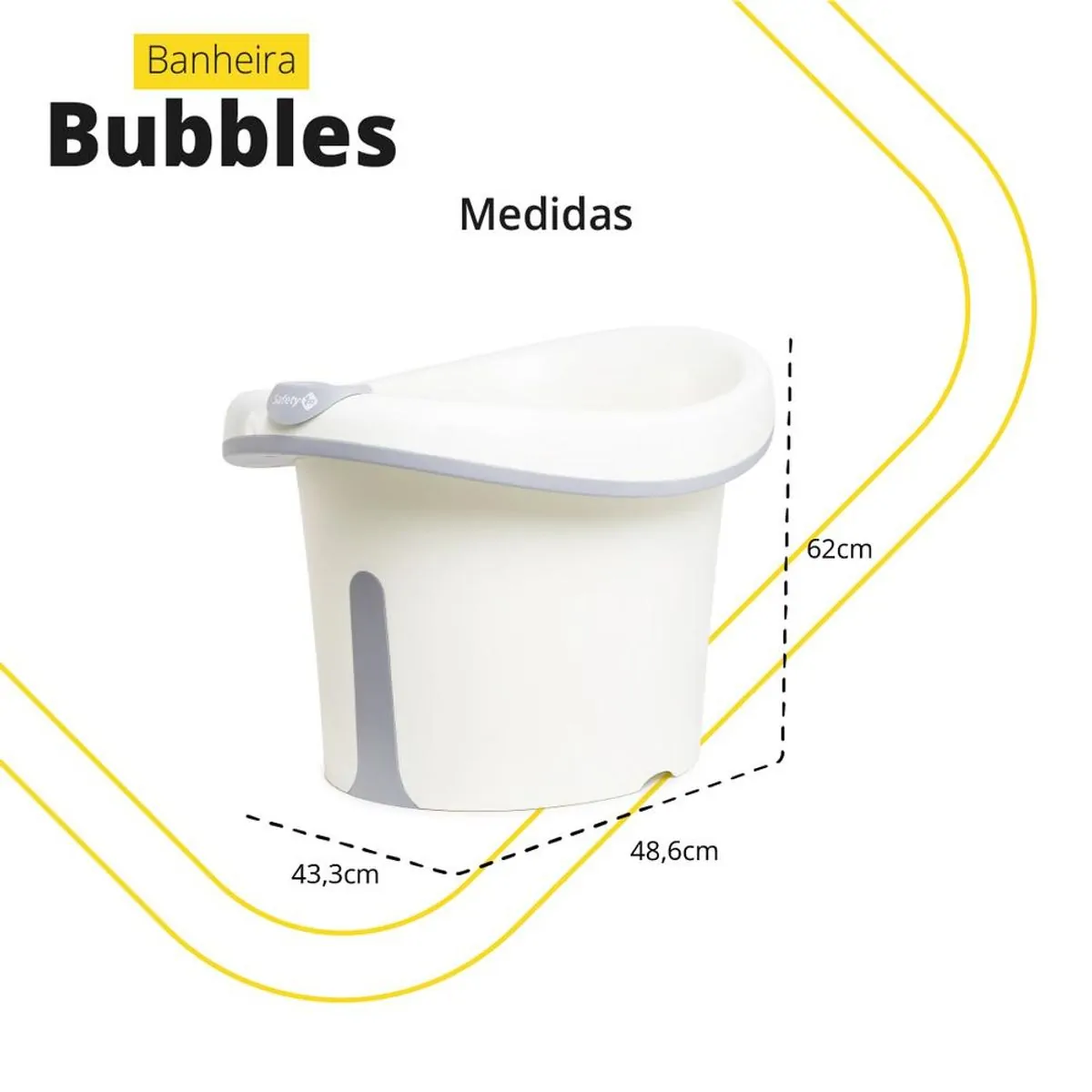 Banheira Bubbles Safety 1st - Grey