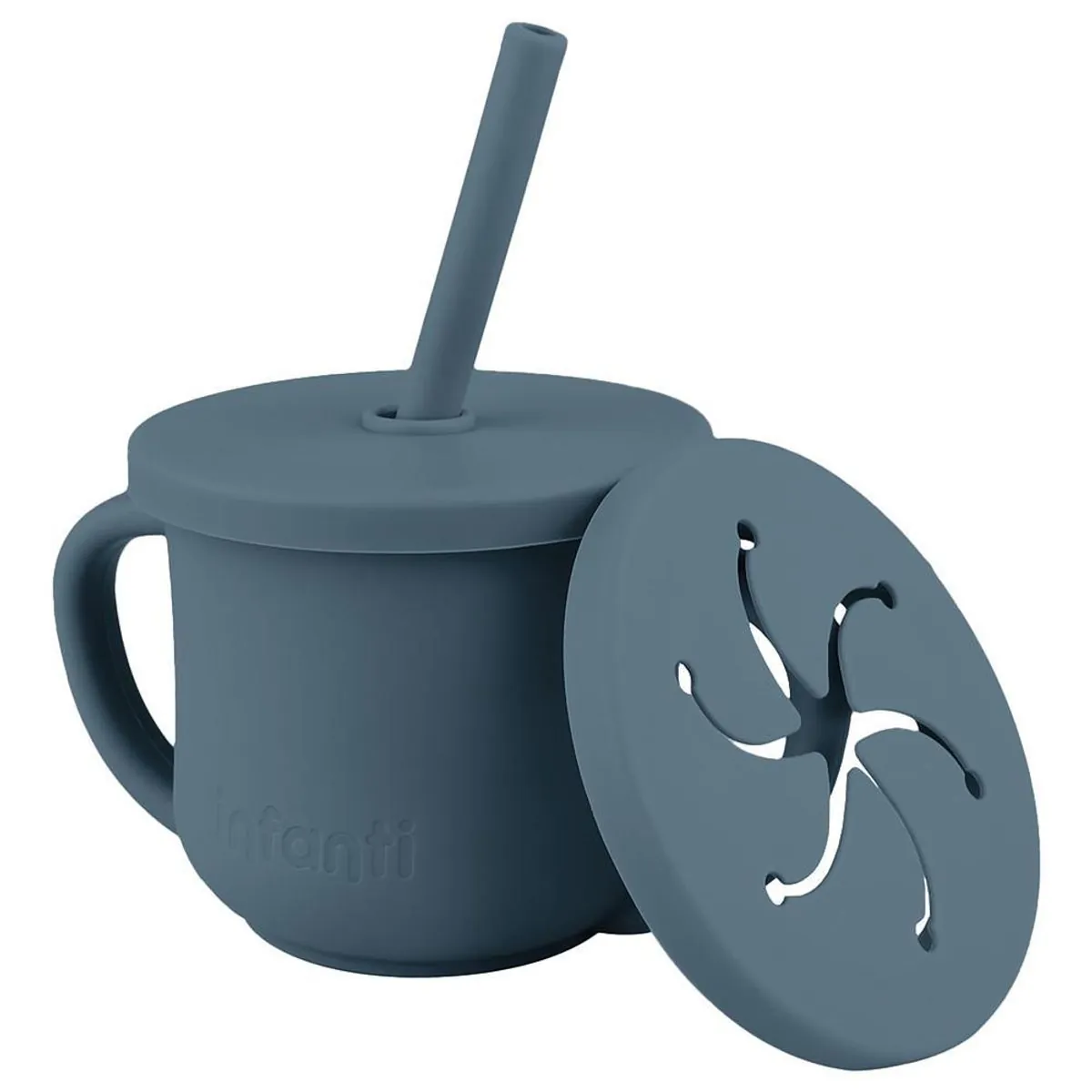 Copo de Silicone 2 em 1 Piccolo Azul - Infanti