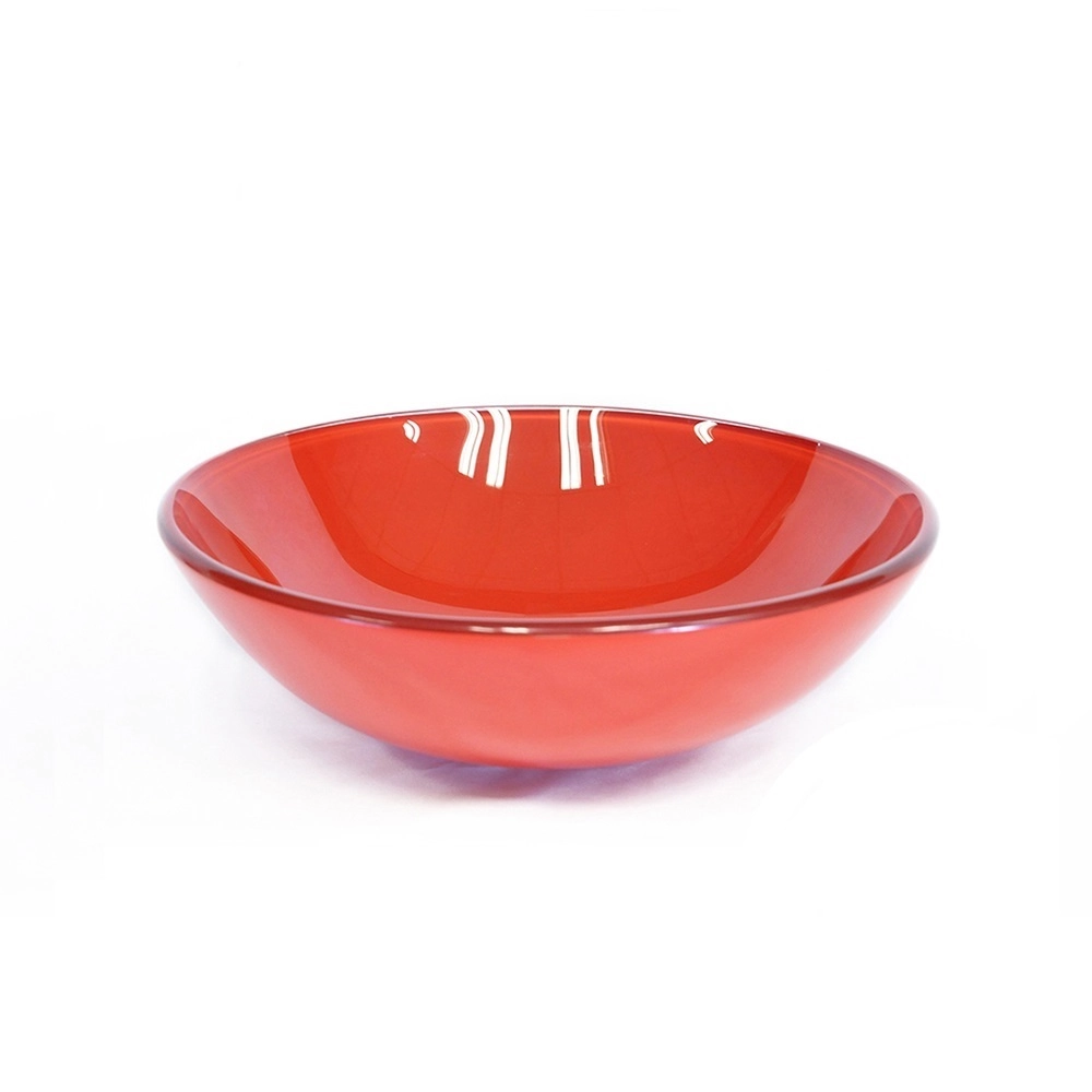 Cuba De Vidro Redonda 31cm Vermelho Ferrari