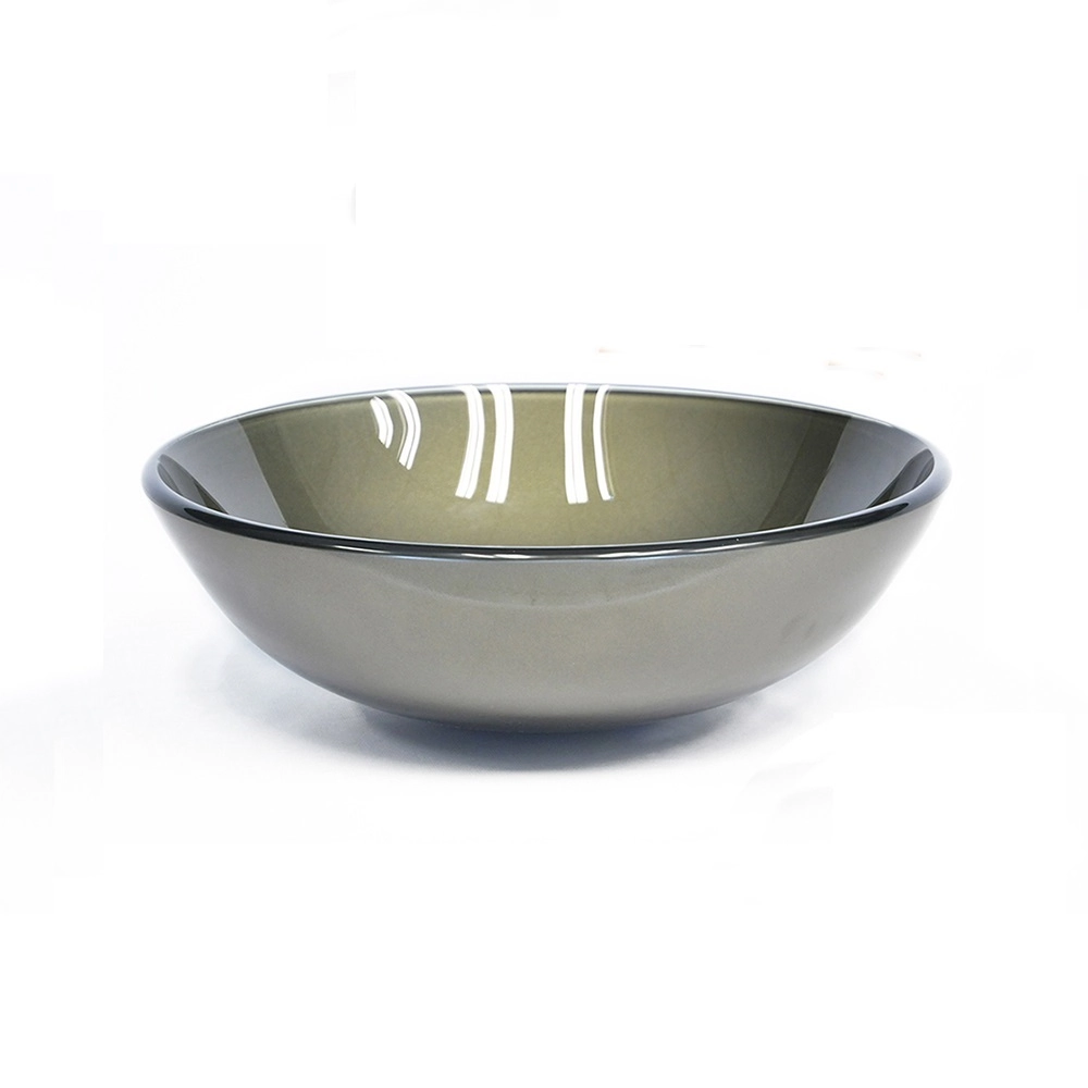 Cuba De Vidro Redonda 31cm Ouro Envelhecido