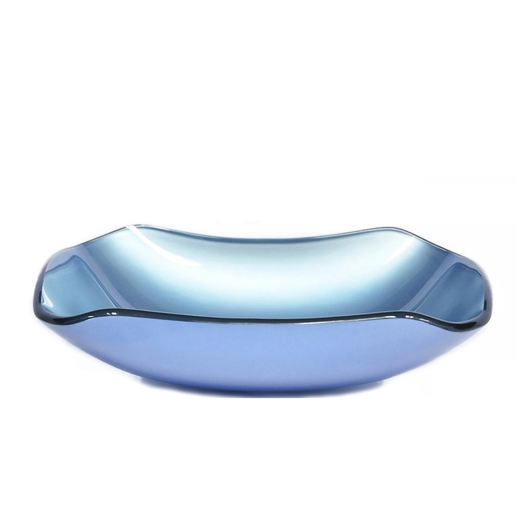 Cuba De Vidro Abaulada 51cm Azul
