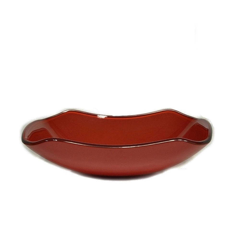 Cuba De Vidro Abaulada 51cm Vermelho Cereja