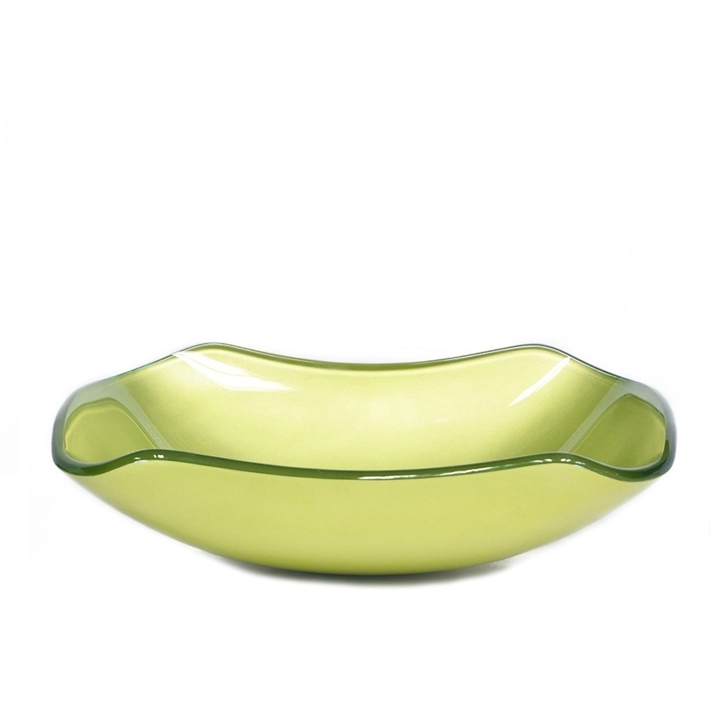 Cuba De Vidro Abaulada 51cm Verde Oliva