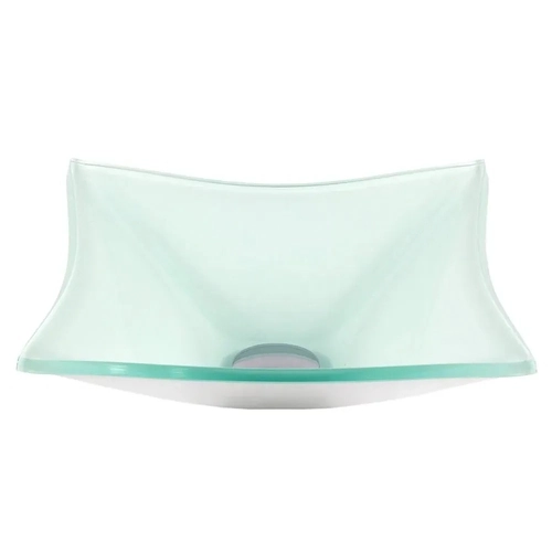Cuba De Vidro Quadrada 31cm Branca