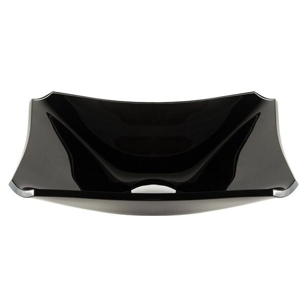 Cuba De Vidro Retangular Chanfrada 37cm Preto