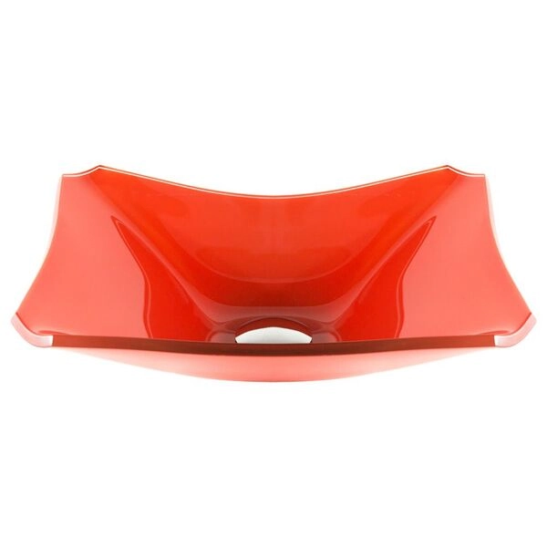 Cuba De Vidro Retangular Chanfrada 37cm Vermelho Ferrari