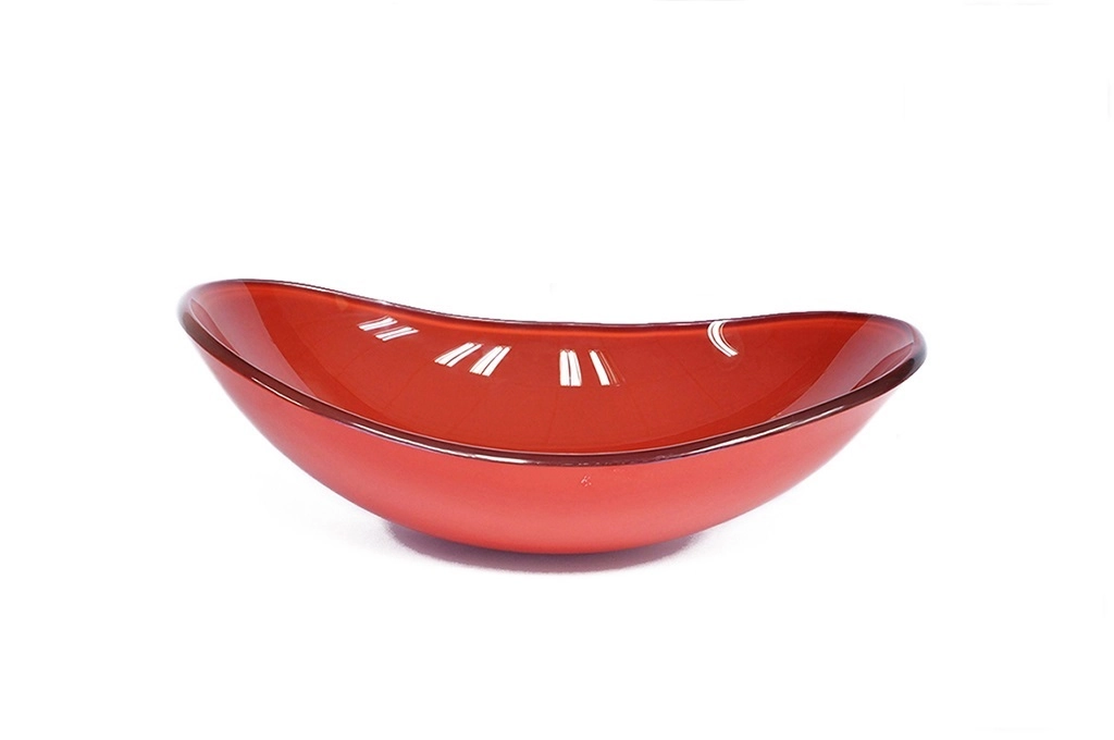 Cuba De Vidro Oval 47cm Vermelho Ferrari