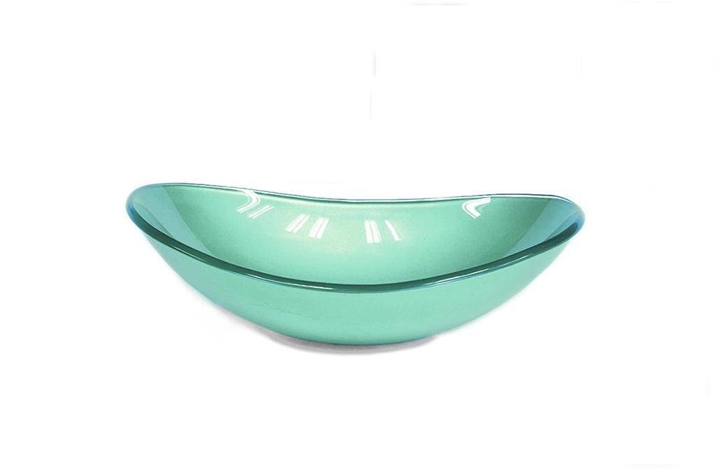 Cuba De Vidro Oval 47cm Verde