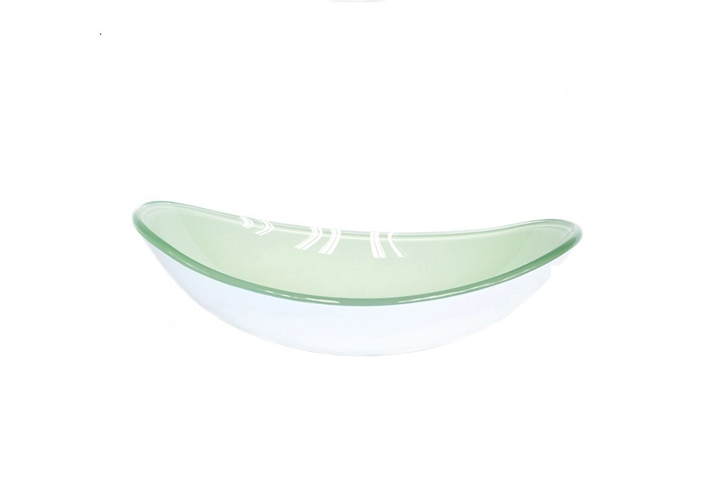 Cuba De Vidro Oval 55cm Branca