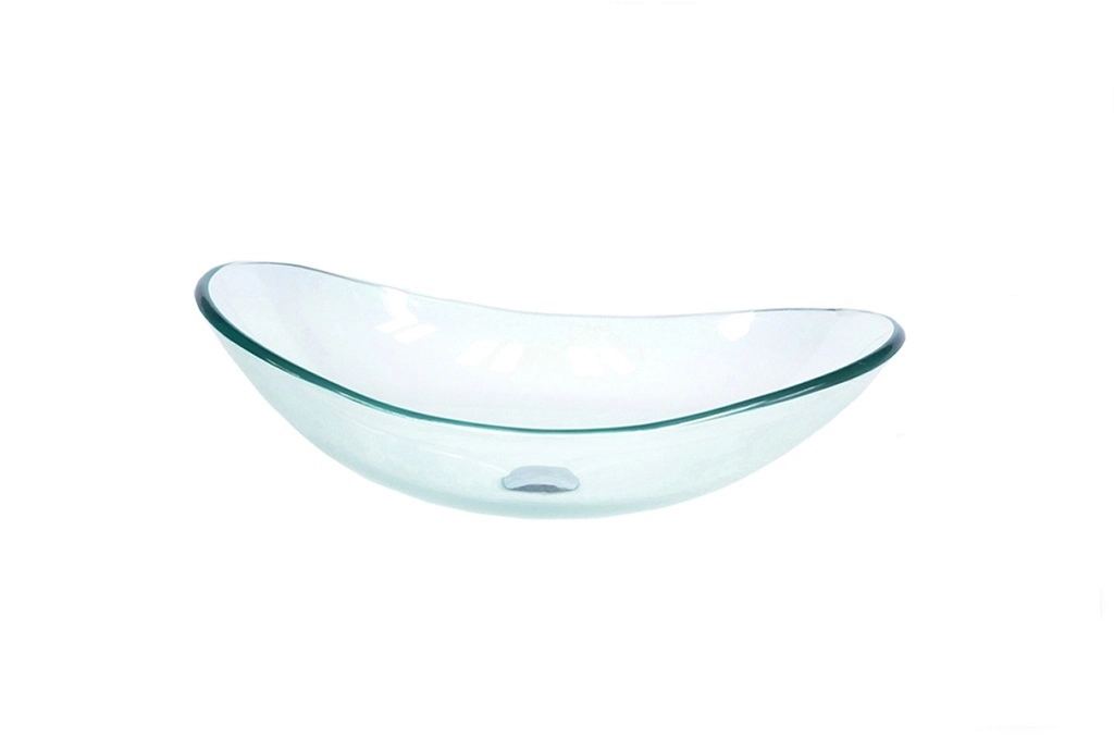 Cuba De Vidro Oval 55cm  Jateado