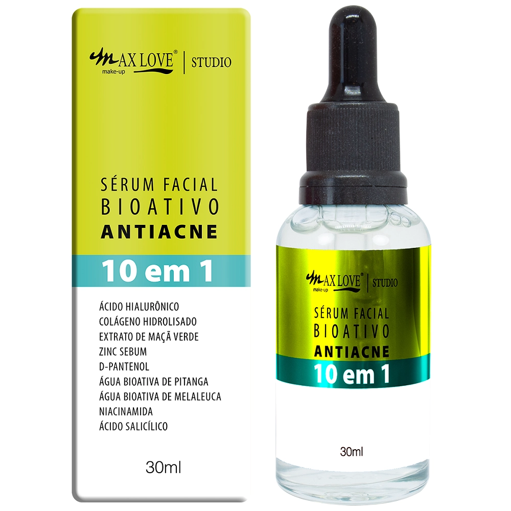 Serum Facial Max Love Bioativo Antiacne 10 Em 1 30 Ml
