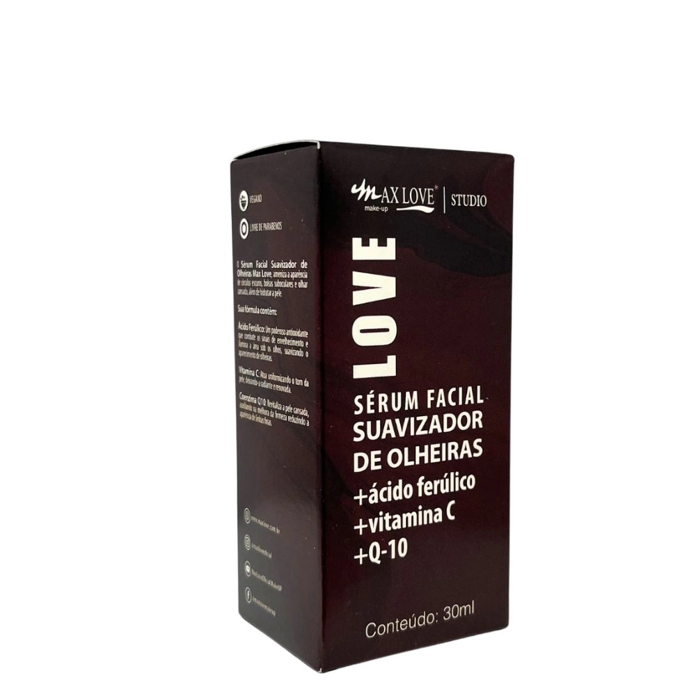 Serum Facial Max Love Suavizador De Olheiras Q10 30ml