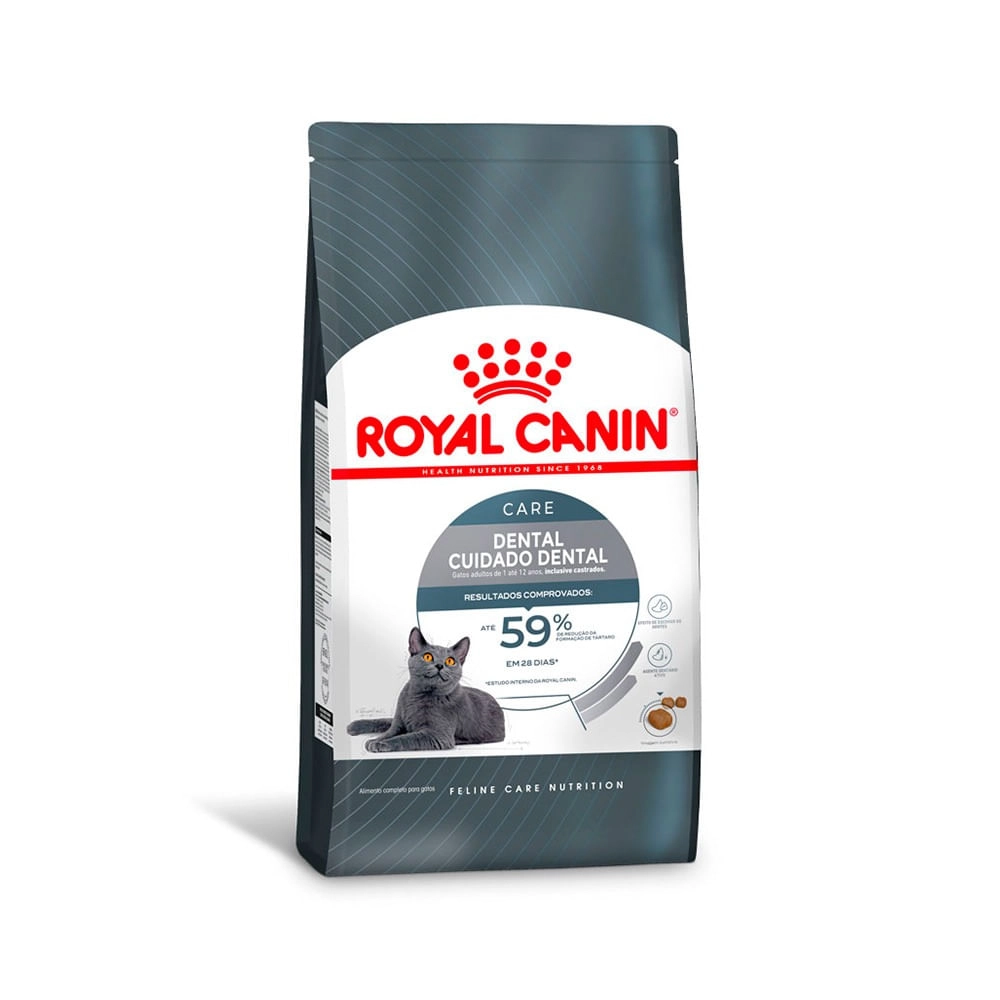 Ração Dental Care Para Gatos Adultos Cuidado Dental Fcn Royal Canin 1,5kg