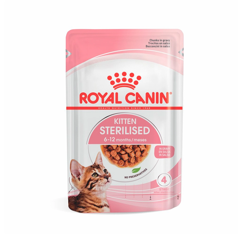 Ração úmida Kitten Sterilised Gravy Para Gatos De 6 A 12 Meses Royal Canin 85g