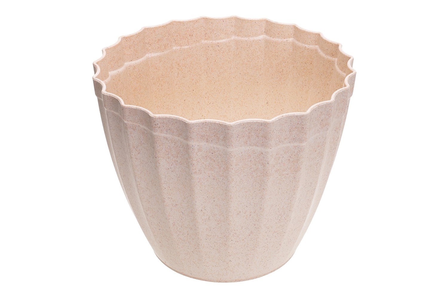 Vaso Plissado G Marfim