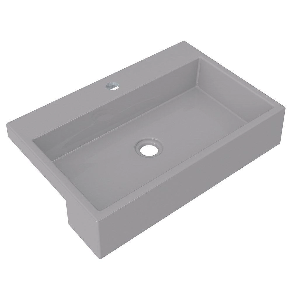 Cuba Pia Semi Encaixe Para Banheiro Retangular 54cm Xrt C08