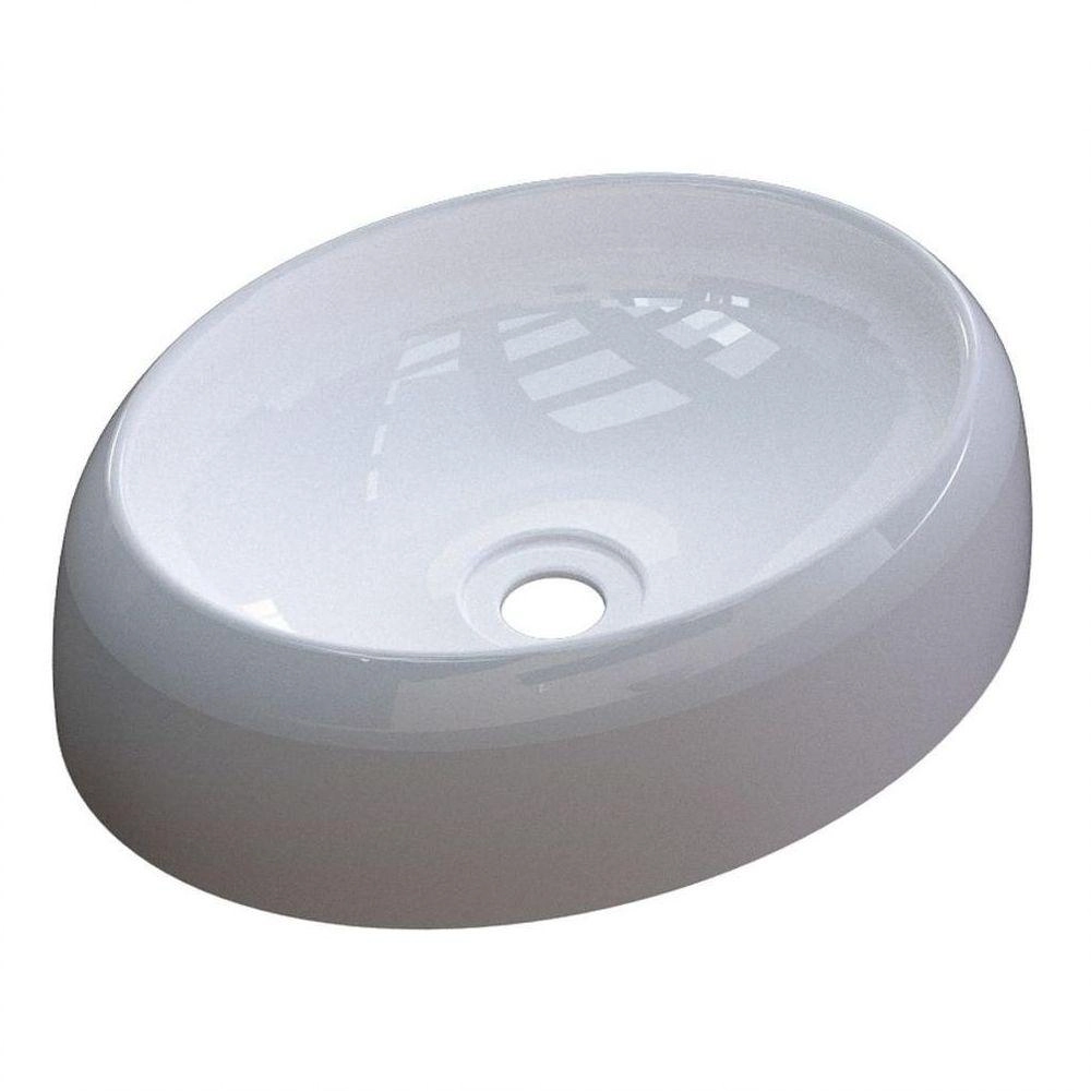 Cuba Pia De Apoio Para Banheiro Oval Capri Ov39w C08 Branco